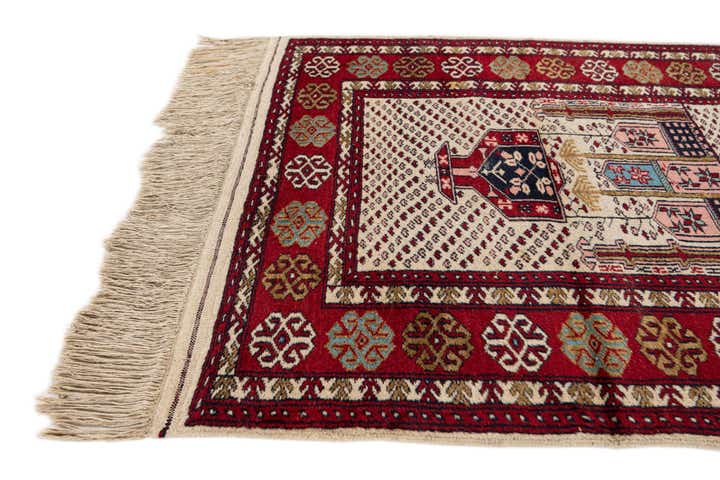 2' 7 x 4' 2 Hand Knotted Bokhara Wool Rug