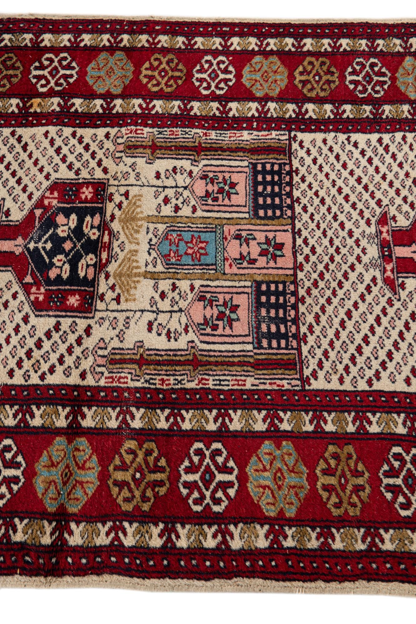 2' 7 x 4' 2 Hand Knotted Bokhara Wool Rug