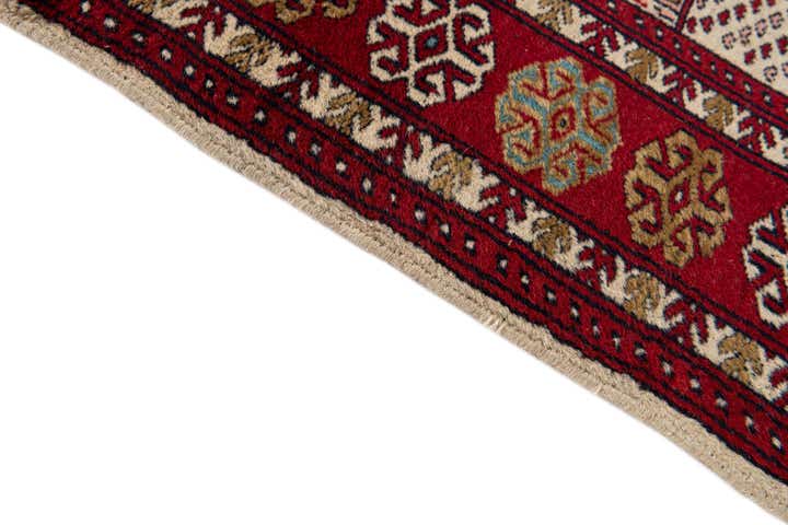 2' 7 x 4' 2 Hand Knotted Bokhara Wool Rug