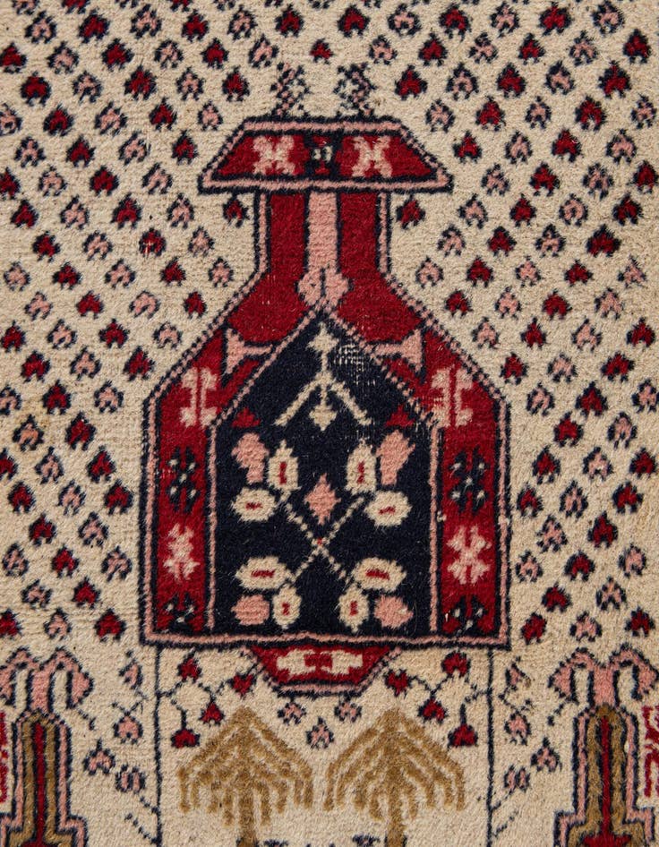 Detail image of 2' 7 x 4' 2 Hand Knotted Bokhara Wool Rug