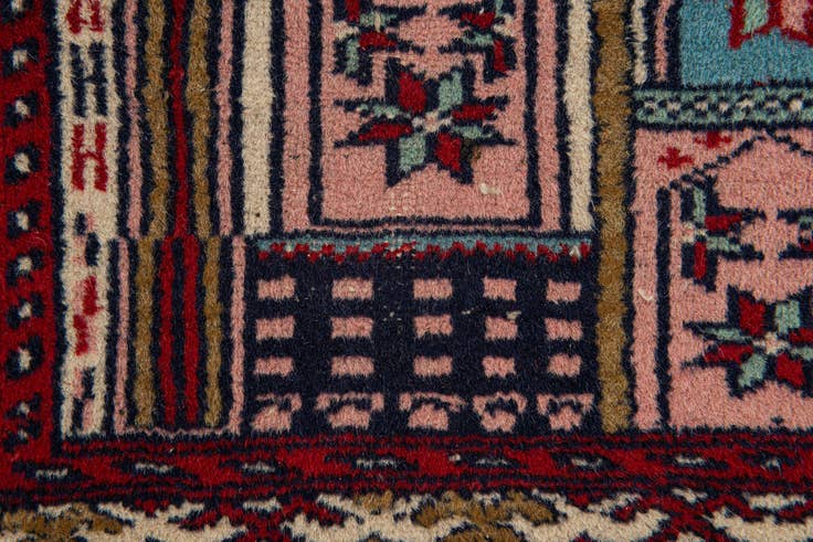 Detail image of 2' 7 x 4' 2 Hand Knotted Bokhara Wool Rug