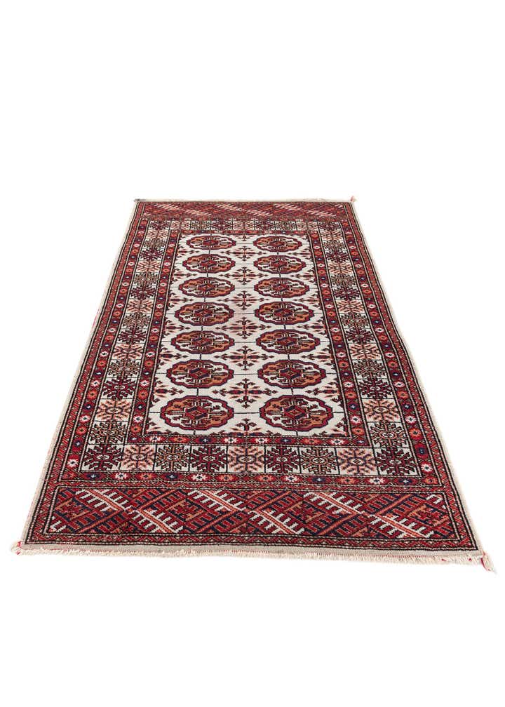 2' 7 x 4' 4 Hand Knotted Bokhara Oriental Wool Rug