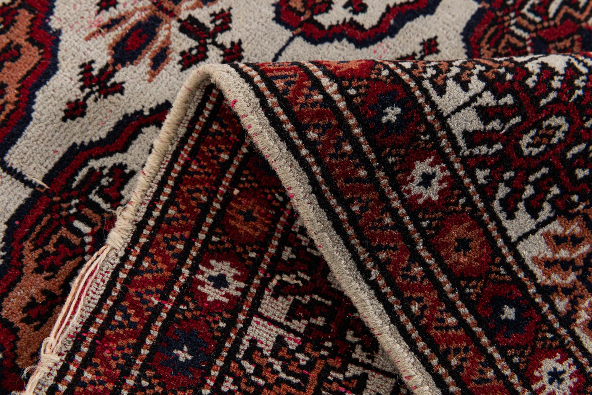 2' 7 x 4' 4 Hand Knotted Bokhara Oriental Wool Rug