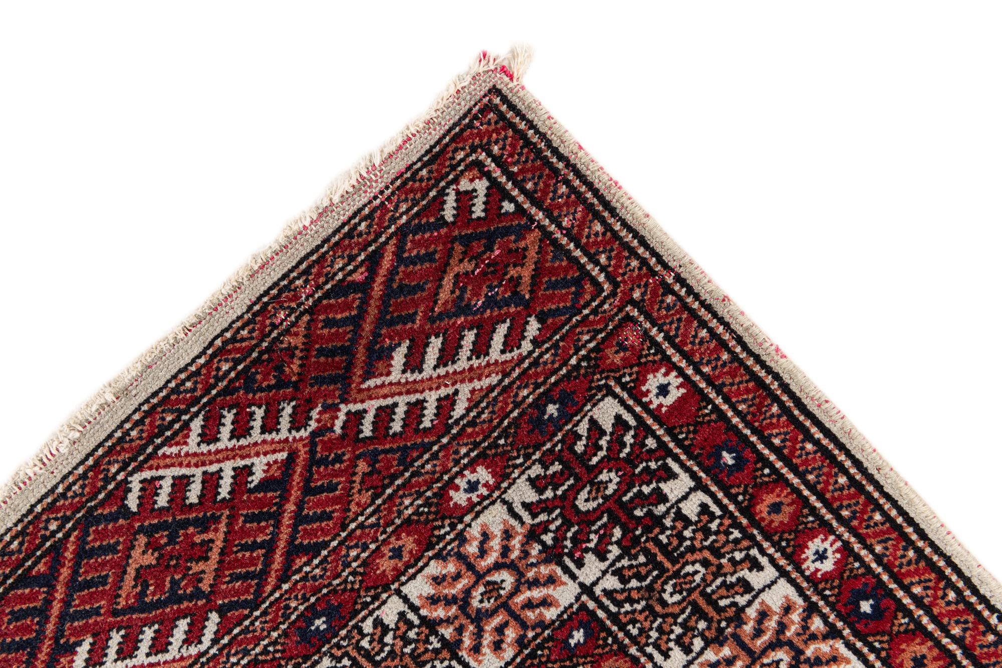 2' 7 x 4' 4 Hand Knotted Bokhara Oriental Wool Rug
