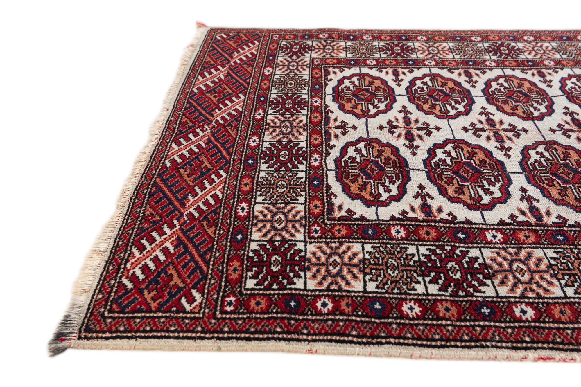 2' 7 x 4' 4 Hand Knotted Bokhara Oriental Wool Rug