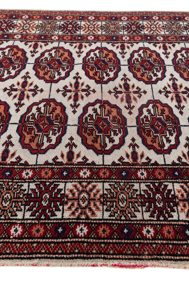 Detail image of 2' 7 x 4' 4 Hand Knotted Bokhara Oriental Wool Rug