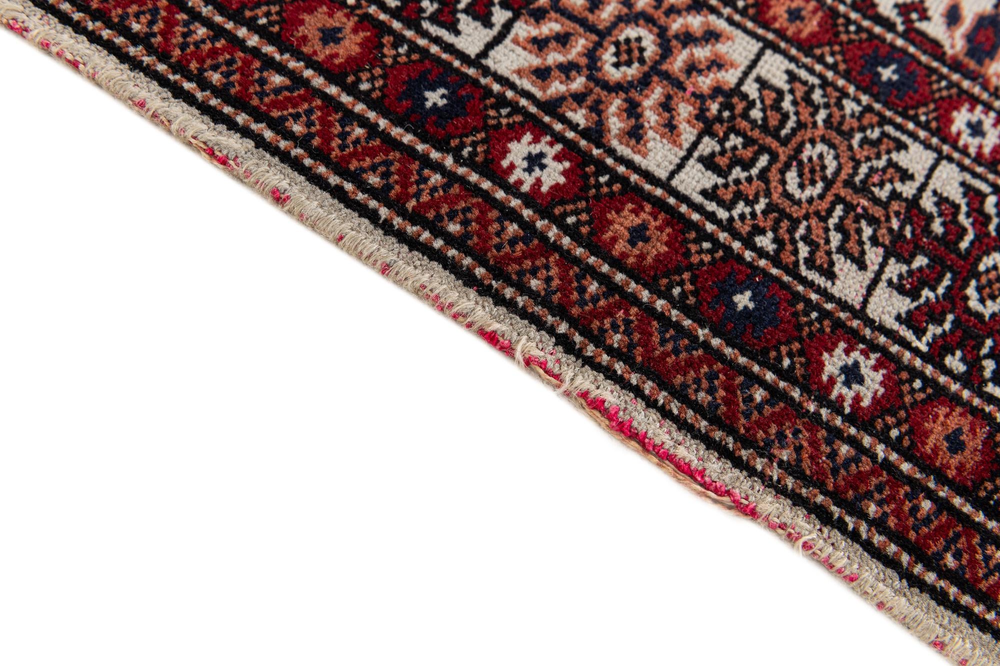 2' 7 x 4' 4 Hand Knotted Bokhara Oriental Wool Rug