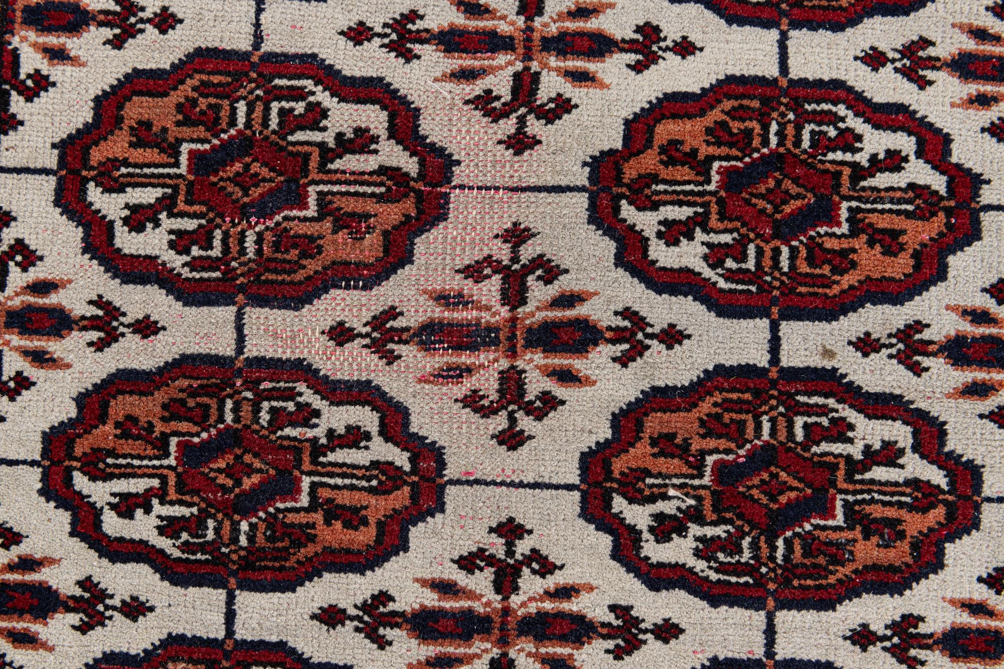 2' 7 x 4' 4 Hand Knotted Bokhara Oriental Wool Rug