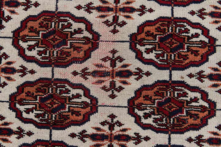 2' 7 x 4' 4 Hand Knotted Bokhara Oriental Wool Rug