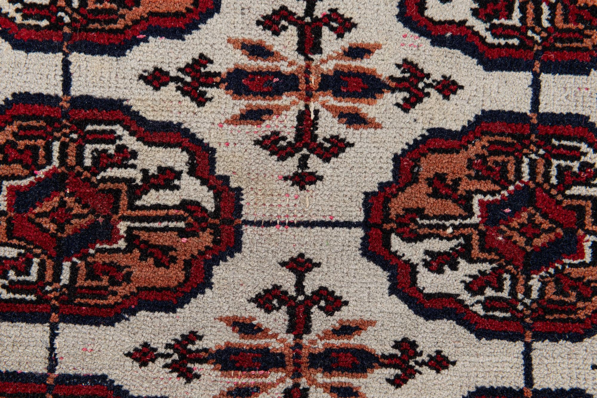 2' 7 x 4' 4 Hand Knotted Bokhara Oriental Wool Rug
