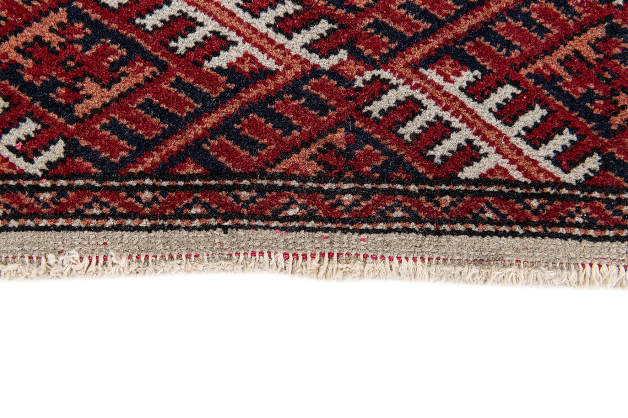 2' 7 x 4' 4 Hand Knotted Bokhara Oriental Wool Rug