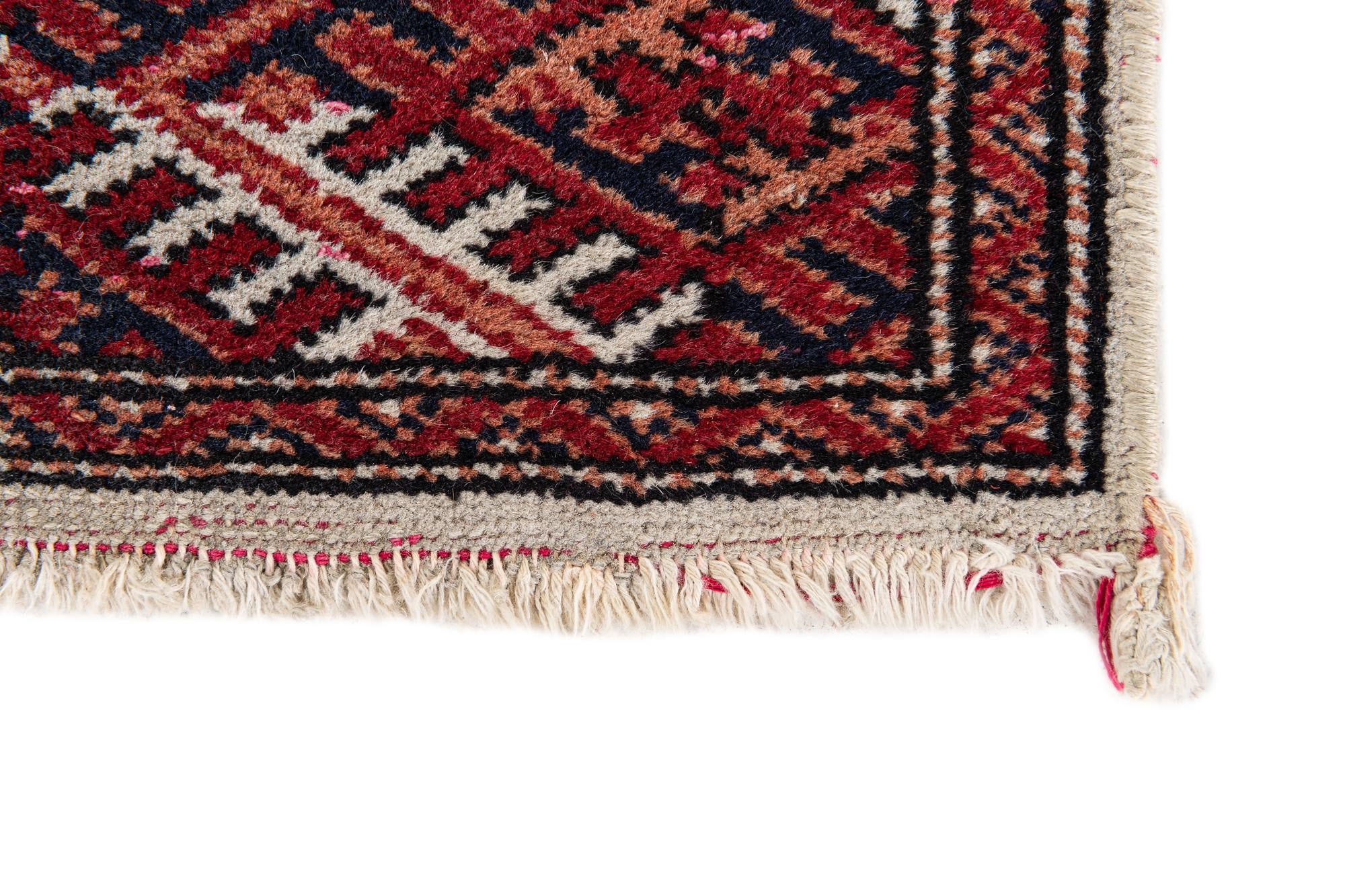 2' 7 x 4' 4 Hand Knotted Bokhara Oriental Wool Rug