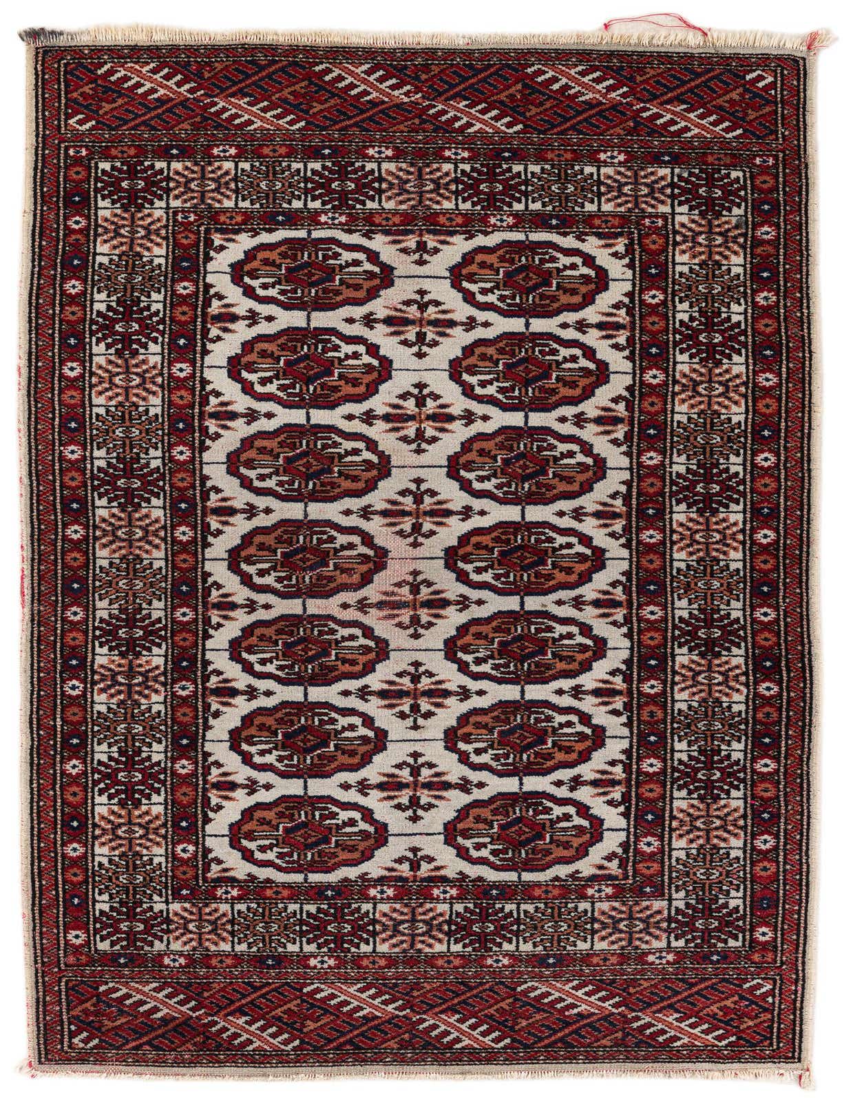 2' 7 x 4' 4 Hand Knotted Bokhara Oriental Wool Rug