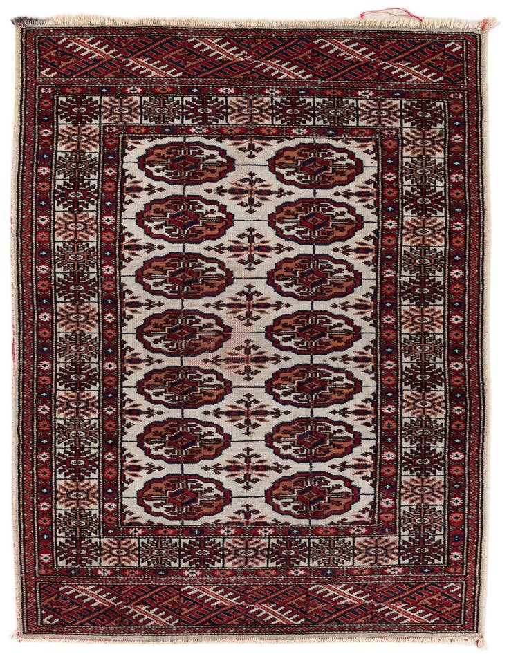 Detail image of 2' 7 x 4' 4 Hand Knotted Bokhara Oriental Wool Rug