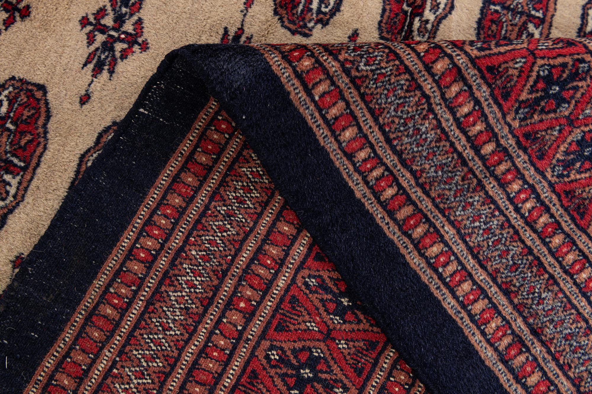 7' 3 x 10' 3 Hand Knotted Bokhara Oriental Wool Rug