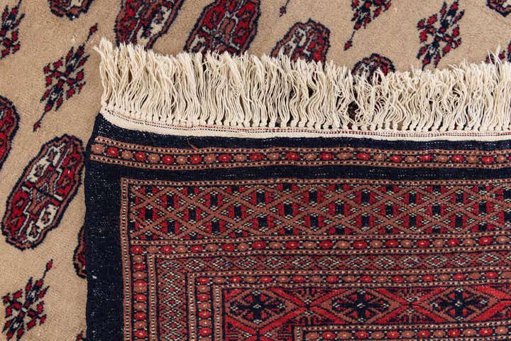 220cm x 310cm Handgeknoopt Bokhara Oosters Wol Vloerkleed