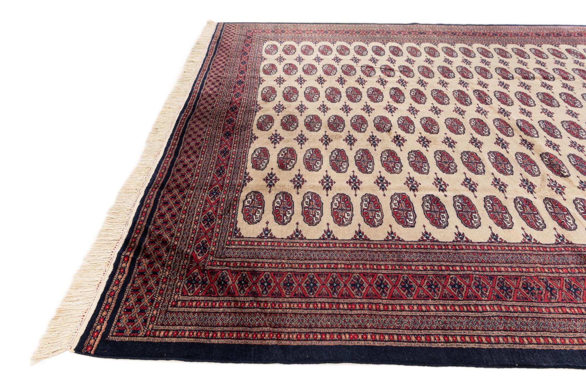 7' 3 x 10' 3 Hand Knotted Bokhara Oriental Wool Rug