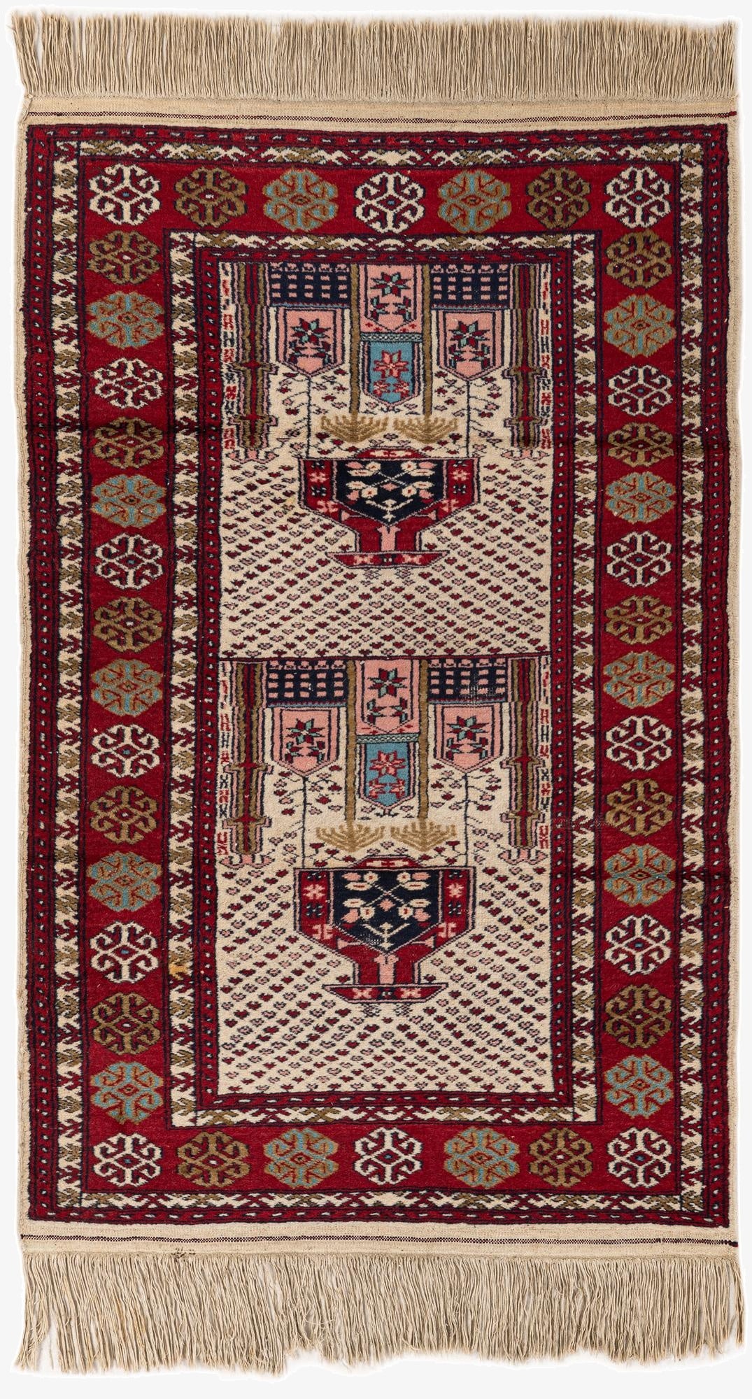 2' 7 x 4' 2  Hand Knotted Bokhara Wool Rug