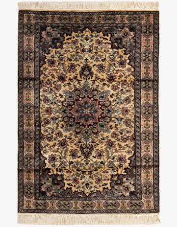 4' 1 x 5' 9 Hand Knotted Bokhara Oriental Wool Rug