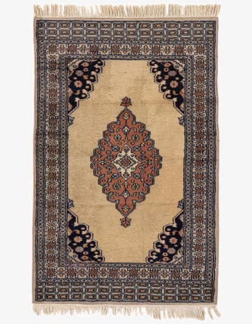 2' 7 x 3' 11 Hand Knotted Bokhara Oriental Wool Rug