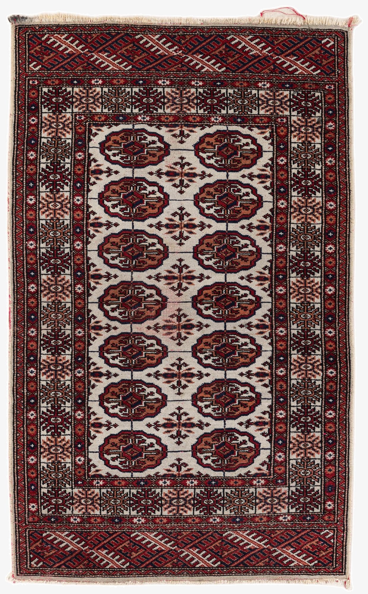 2' 7 x 4' 4  Hand Knotted Bokhara Oriental Wool Rug