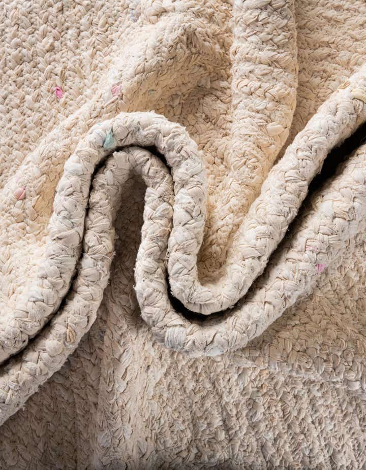 6' 1 x 9' Handmade Braided Chindi Rug