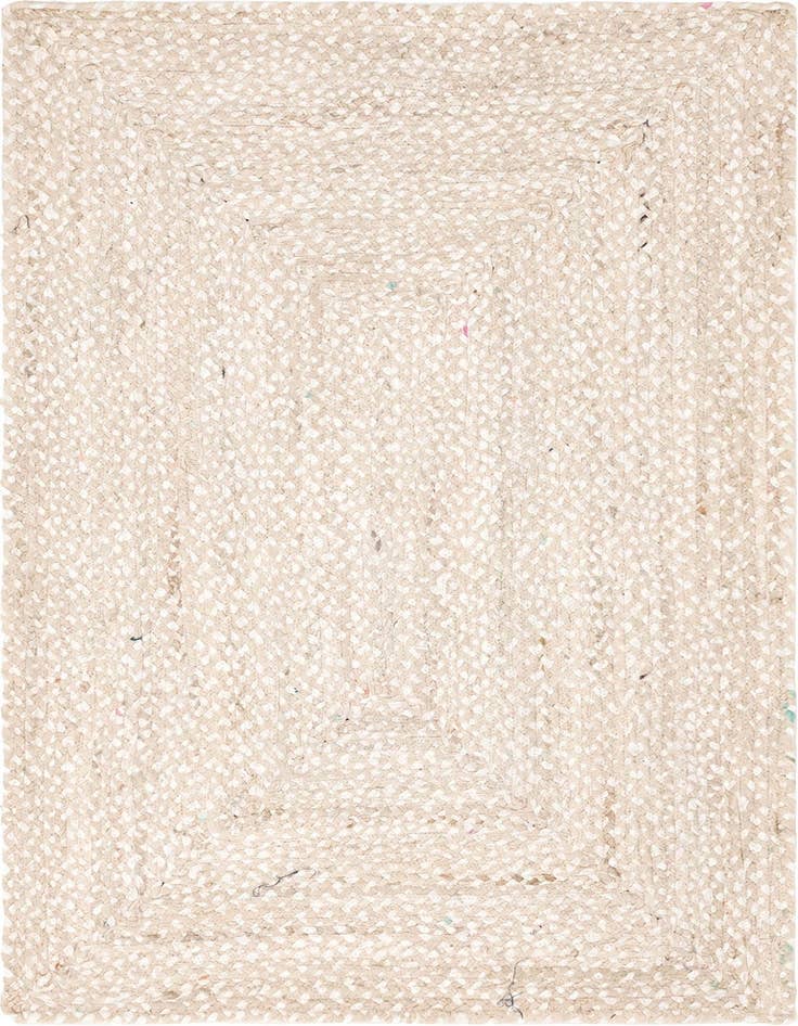 Detail image of 4' 1 x 6' 1  Hand Braided Chindi Rug