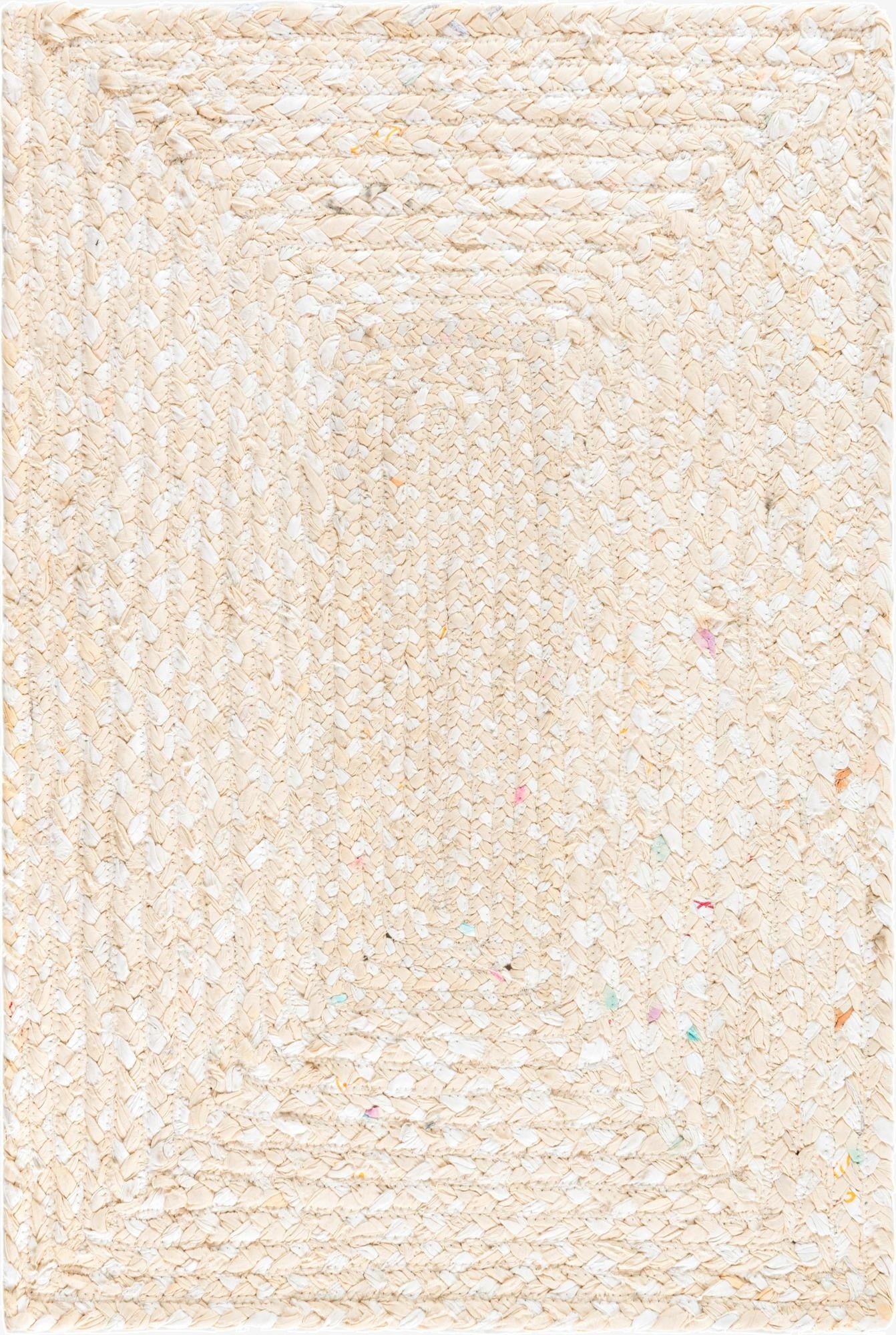 Primary image 2' x 3' 1  Hand Braided Chindi Rug