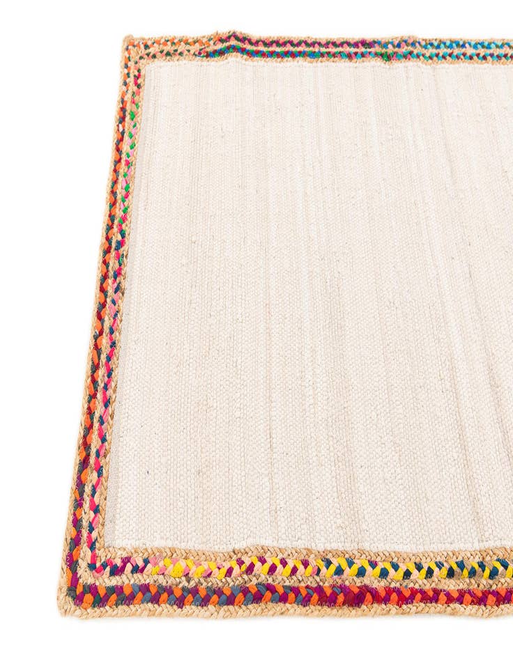 Detail image of 3' x 5'  Hand Braided Jute Rug