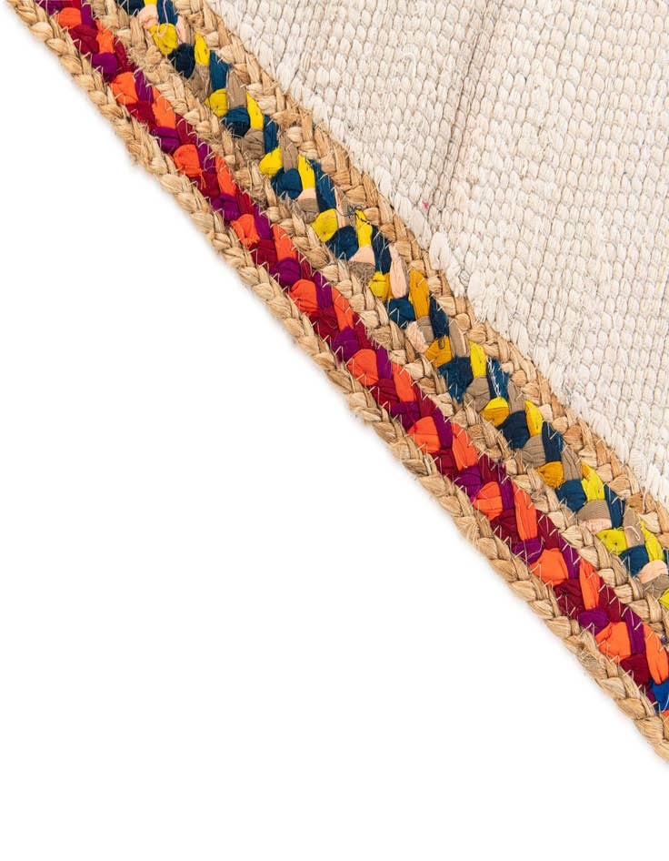 Detail image of 3' x 5'  Hand Braided Jute Rug