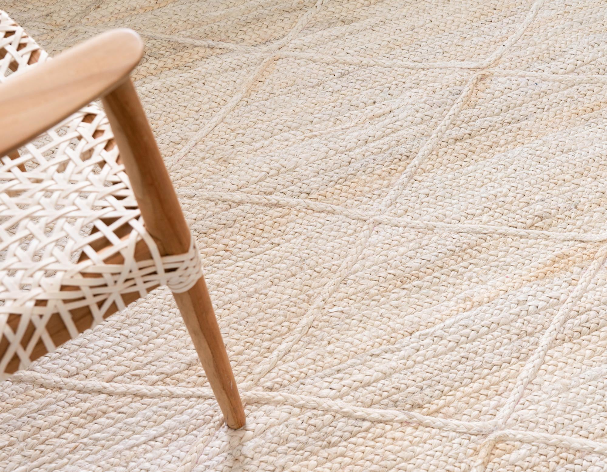 5' 1 x 8' Handmade Braided Jute Rug