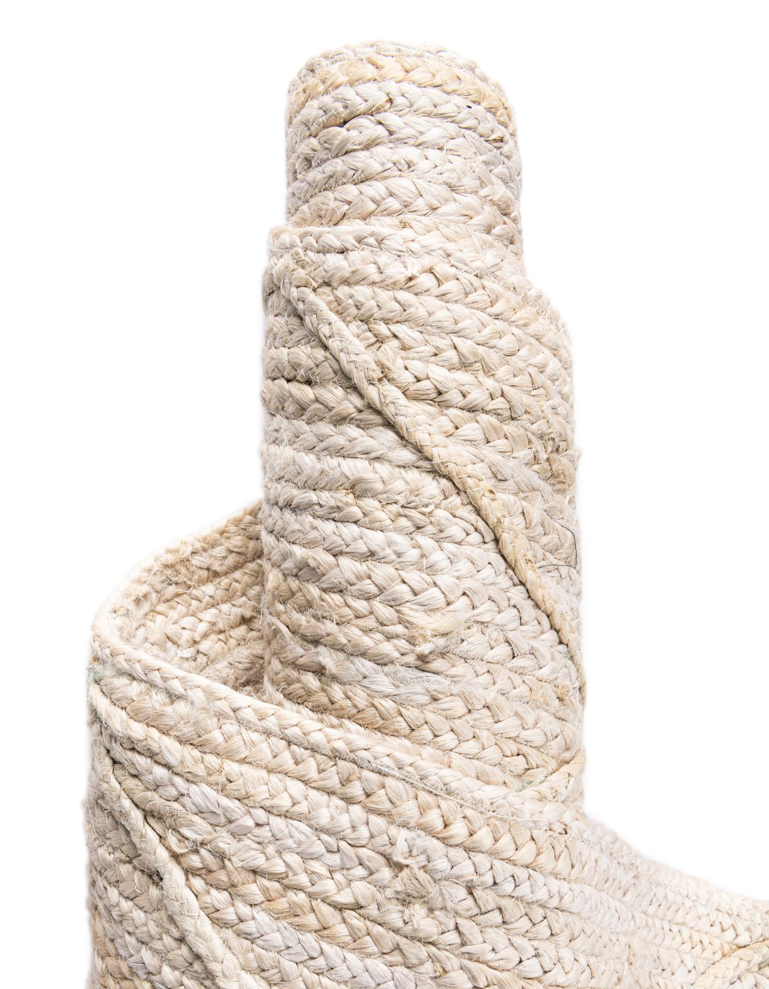 5' 1 x 8' Handmade Braided Jute Rug