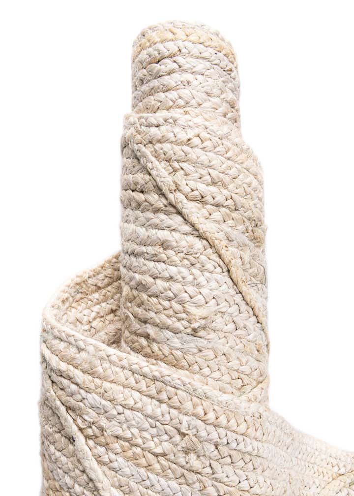 3' 3 x 5' 1 Handmade Braided Jute Rug