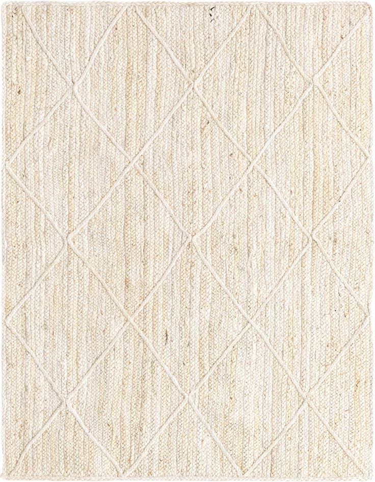 Detail image of 4' 1 x 6' 1  Hand Braided Jute Rug