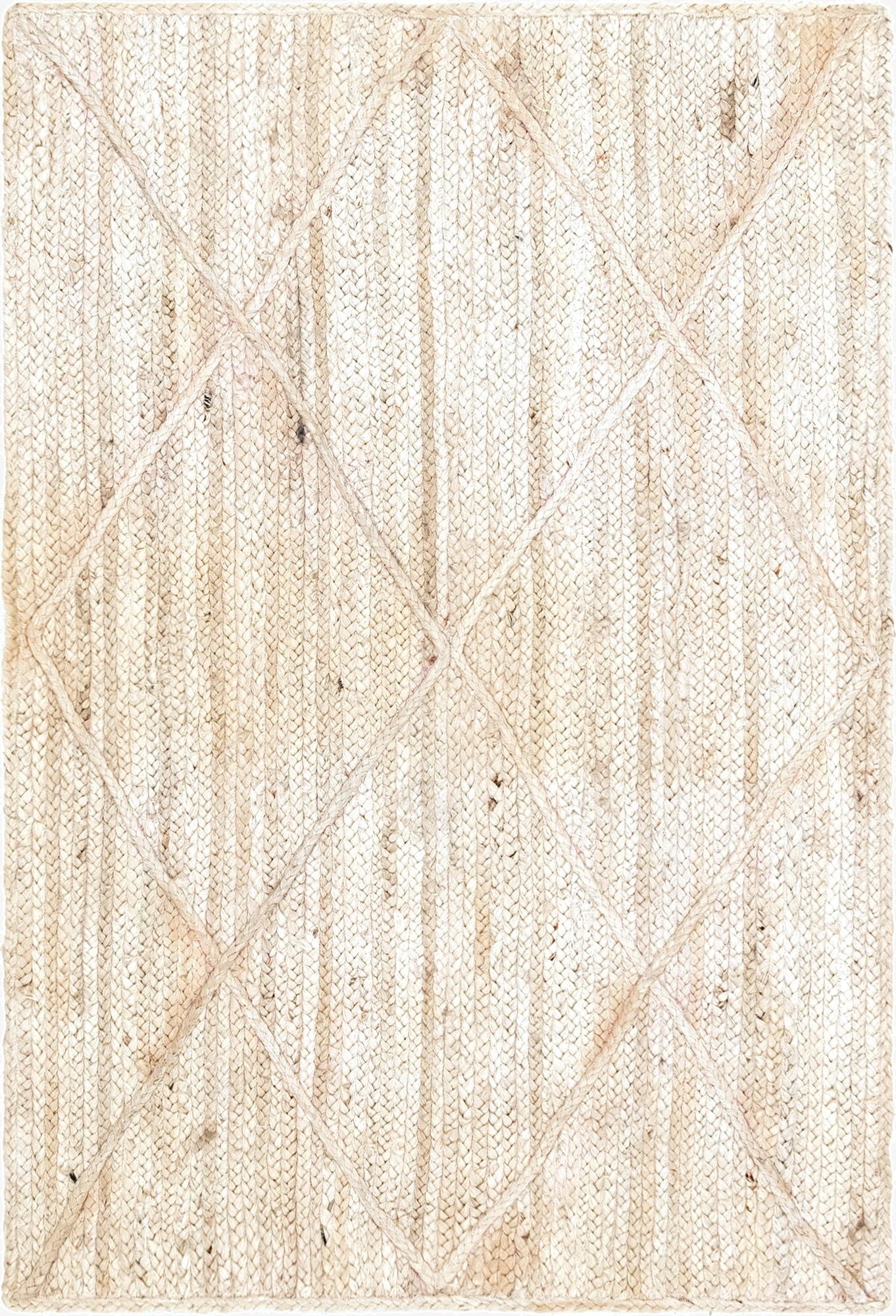 100cm x 155cm  Hand Braided Jute Alfombra