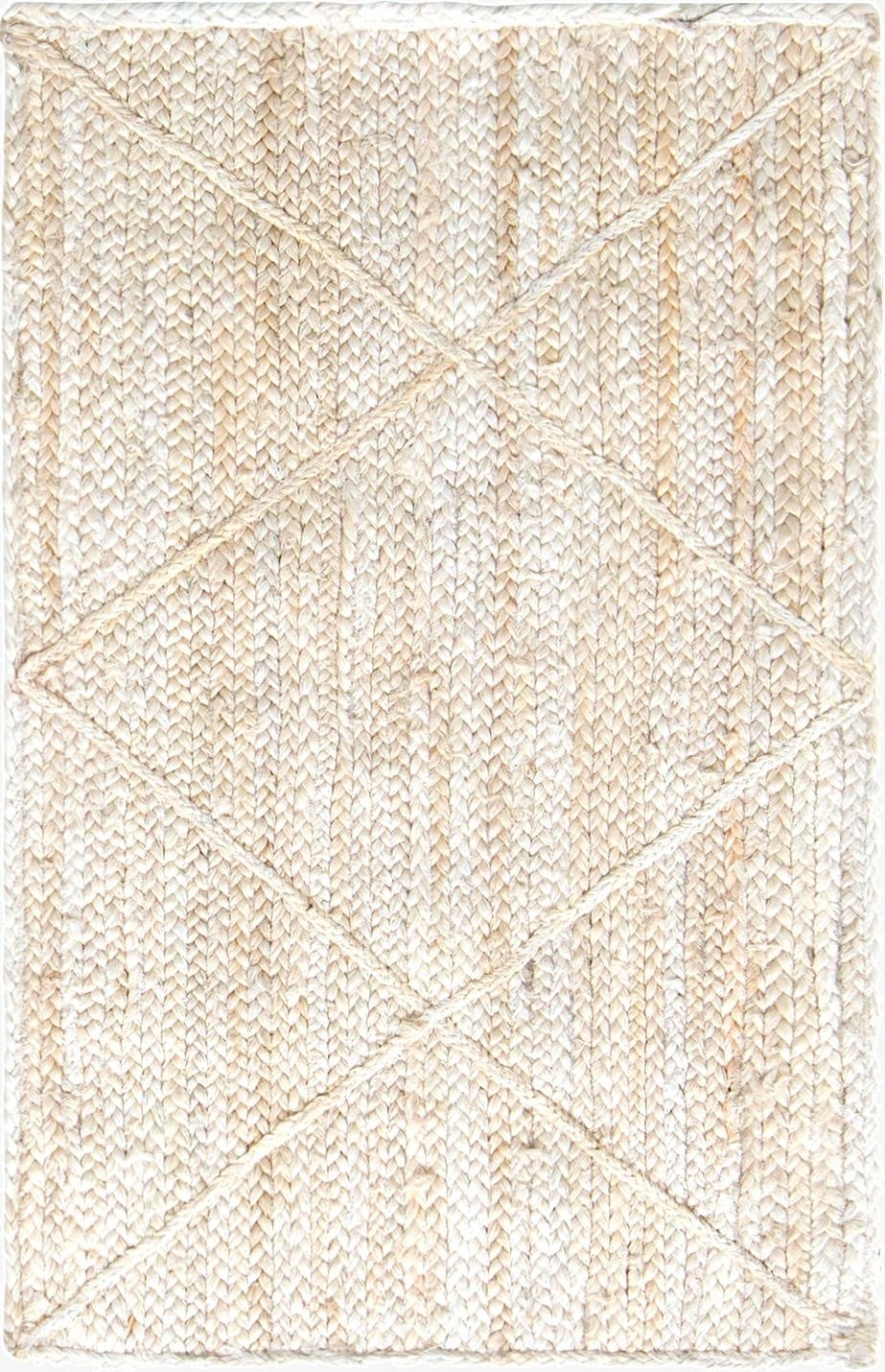 2' x 3' 1  Hand Braided Jute Rug