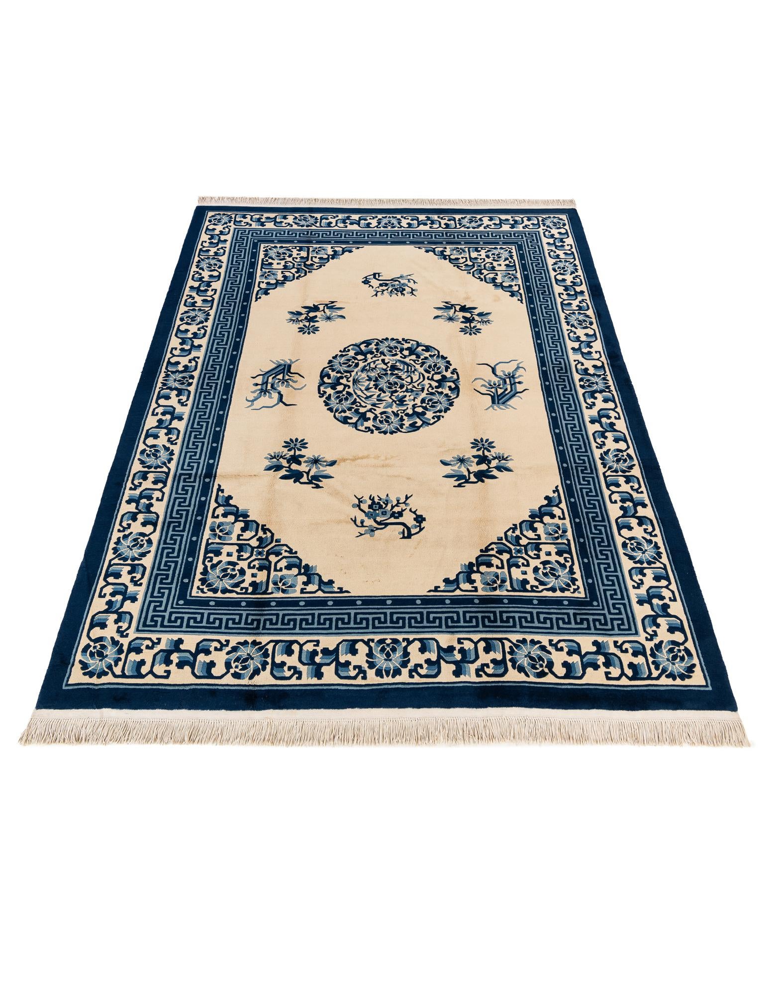 215cm x 320cm Hand Knotted Carved Pekin Wool Rug