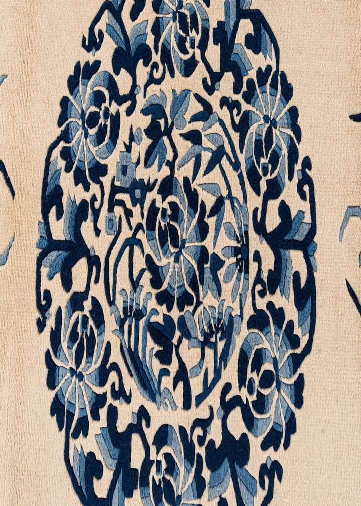 7' 1 x 10' 6 Hand Knotted Carved Pekin Wool Rug