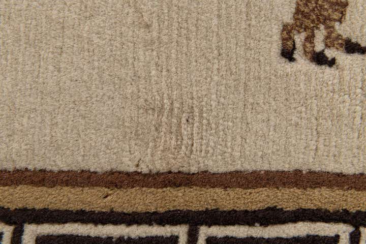 3' 1 x 5' 9 Hand Knotted Carved Pekin Wool Rug