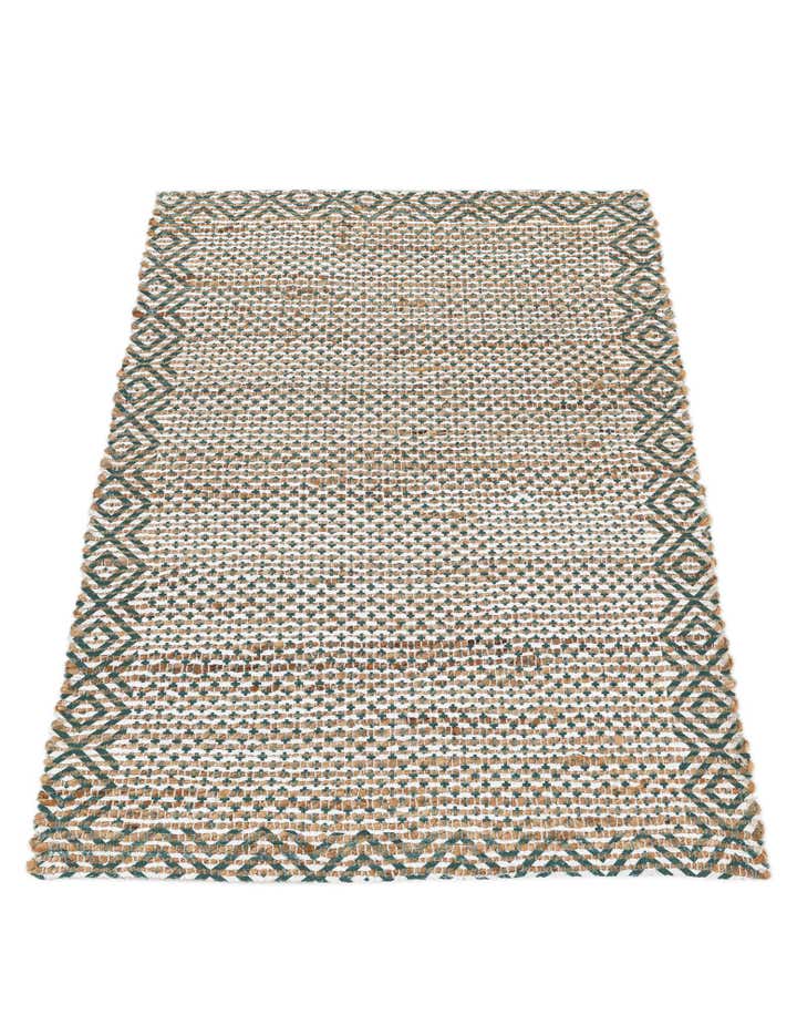 2' 1 x 3' Hand Woven Chenille Jute Rug