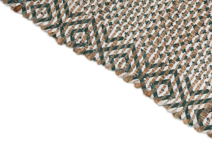 Detail image of 2' 1 x 3' Hand Woven Chenille Jute Rug
