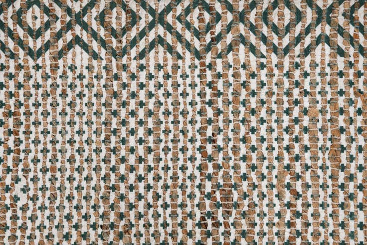 Detail image of 2' 1 x 3' Hand Woven Chenille Jute Rug