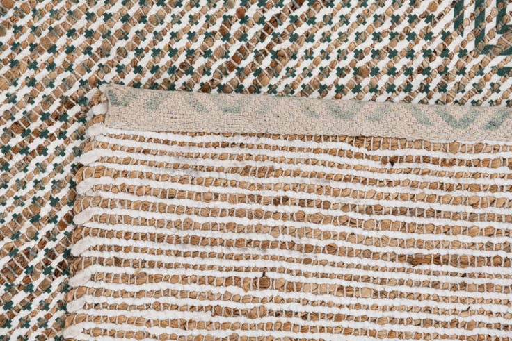 Detail image of 2' 1 x 3' Hand Woven Chenille Jute Rug