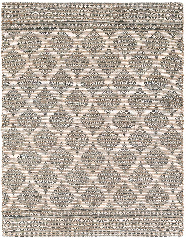 Detail image of 4' x 6' Hand Woven Chenille Jute Rug
