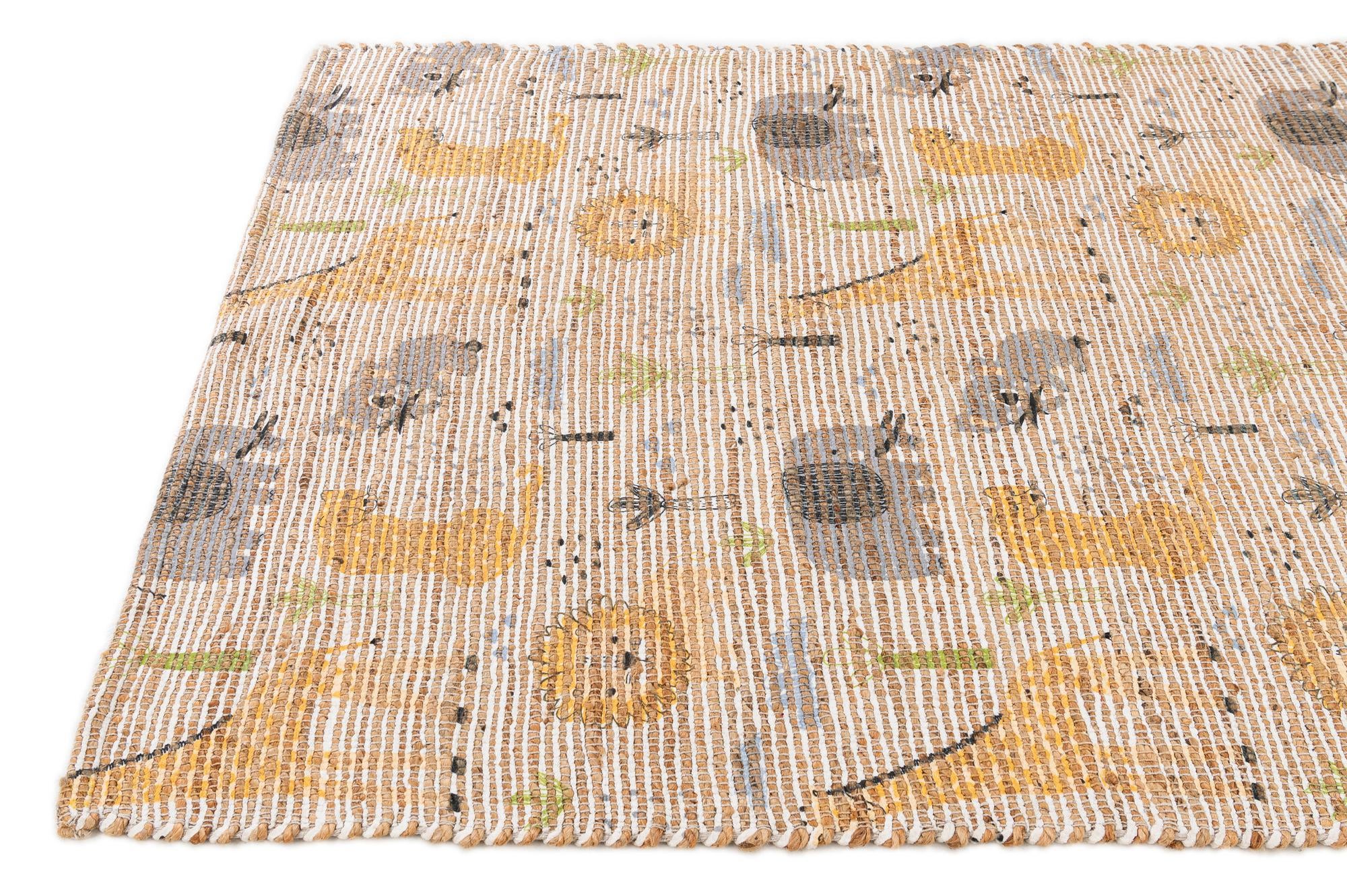 4' 1 x 6' 3 Chenille Jute Rug