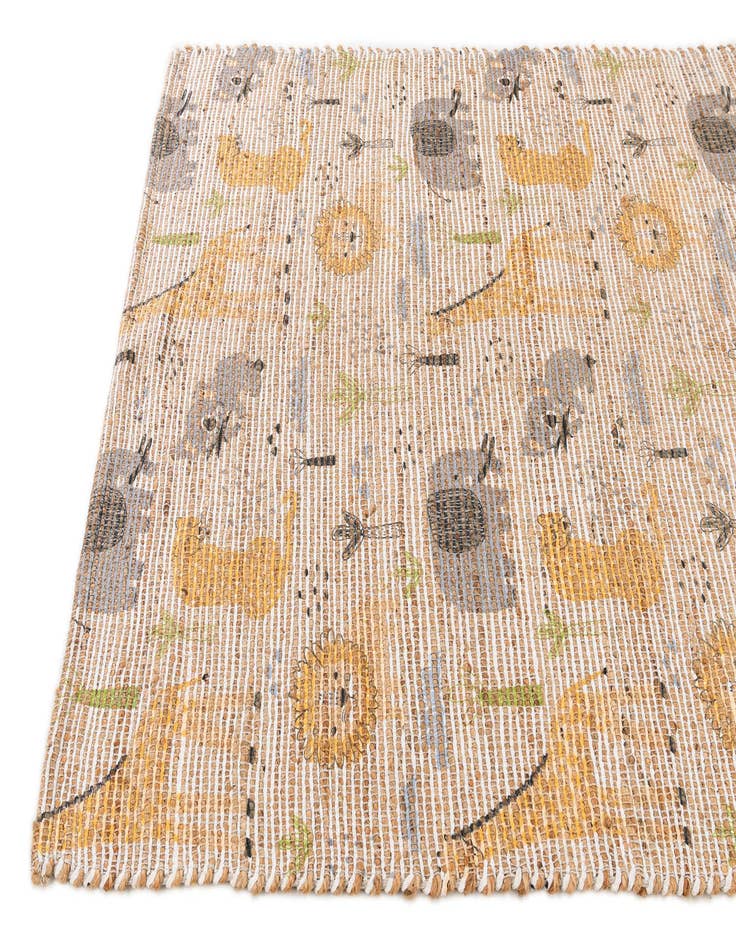 Detail image of 4' 1 x 6' 3 Chenille Jute Rug