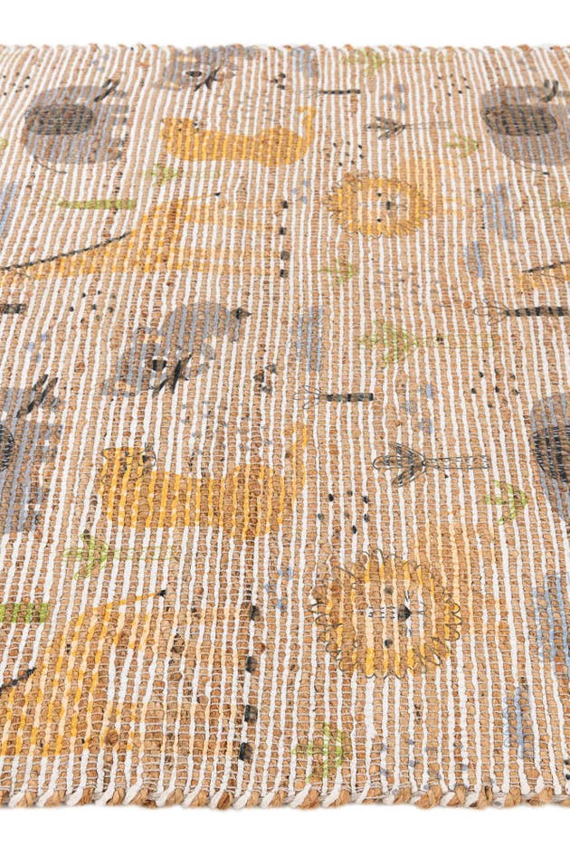 Detail image of 4' 1 x 6' 3 Chenille Jute Rug