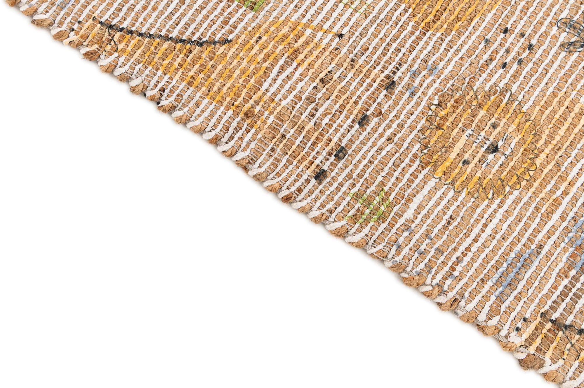 4' 1 x 6' 3 Chenille Jute Rug