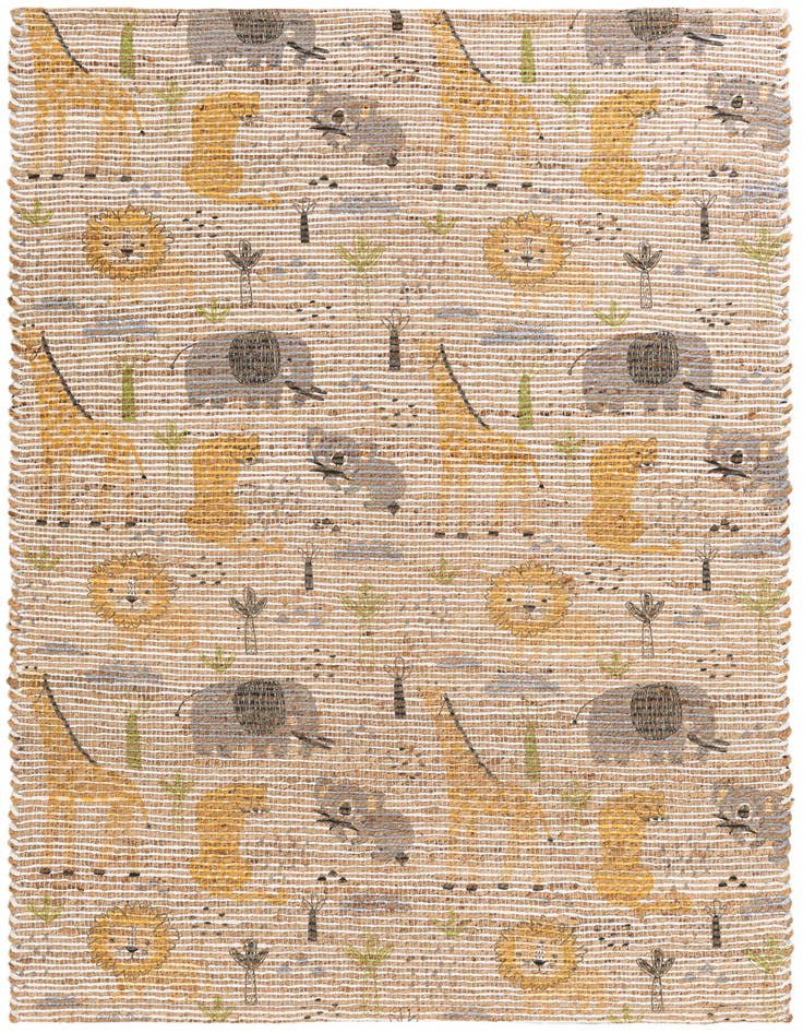 Detail image of 4' 1 x 6' 3 Chenille Jute Rug