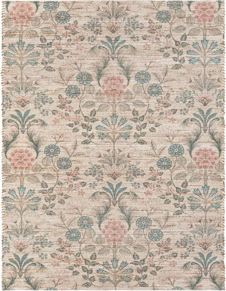 Detail image of 5' 1 x 8' Hand Woven Chenille Jute Rug